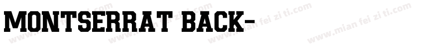 montserrat back字体转换